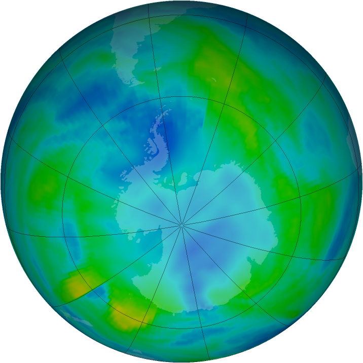 Antarctic ozone map for 04 May 1988